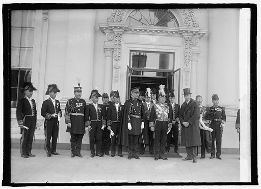 Ambassador Matsudaira and staff at W.H. [i.e., White House, Washington, D.C., 3/16/25