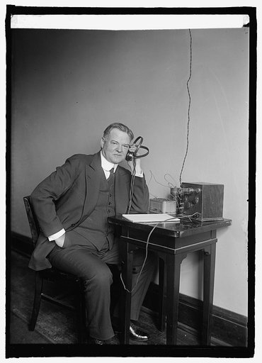 Sec. Hoover with radio, 3/31/25