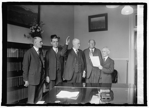 Swearing in of Asst. Sec. of Ag. R.W. Dunlap, 4/1/25