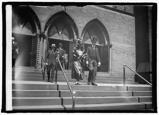 President & Mrs. Coolidge leaving church Easter Sunday, 4/12/25