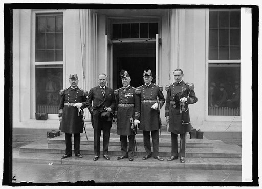 Ambassador Pueyrredon & Argentine Naval Commission at W.H., [i.e., White House, Washington, D.C.], 5/11/25