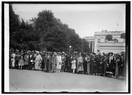 American delegation to International Council of Women at W.H., [i.e., White House, Washington, D.C.], 5/7/25