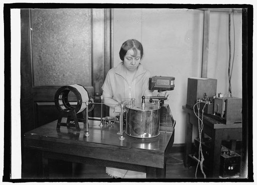Miss Grace Hazen, Bu. of Standards testing radio wave meters, 5/19/25