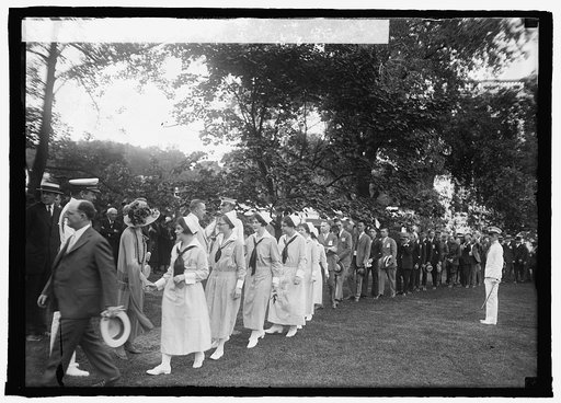 White House [Washington, D.C.] garden party to wounded vets, [5/21/25