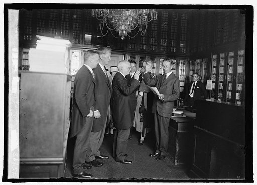Swearing in of Wm. D. Mitchell as Soliciter General