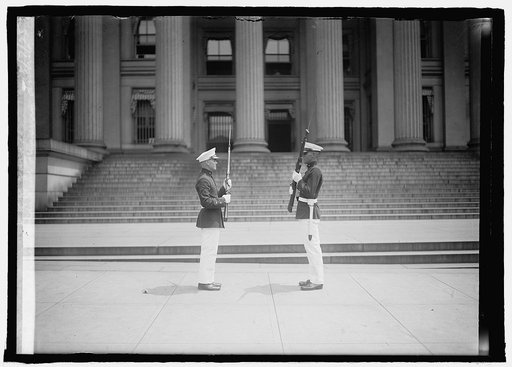 Marines guarding Treasury during KKK Parade, 8/7/25