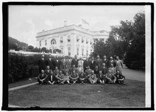 Wash. baseball team with Coolidge, 9/28/25