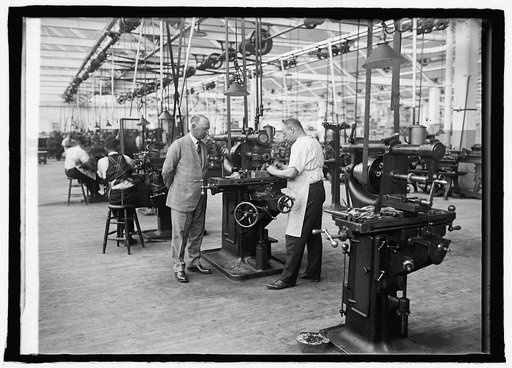Atwater Kent in tool room, Phil., [Pennsylvania] factory