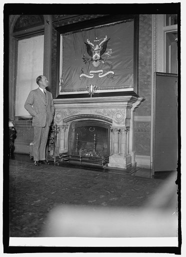 Hanford McNider with 9th Infantry Flag, 1/8/26