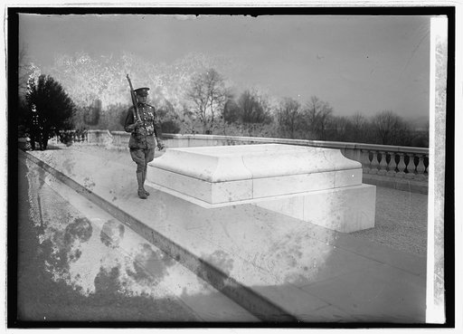 1st Permanent guard at tomb of unknown soldier, [Arlington, Va.], 3/25/26