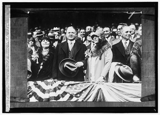 Hoover at World Series, Phila., [Pa.], 1929