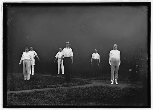 President Wilson's Cabinet exercising, Aug. 1917