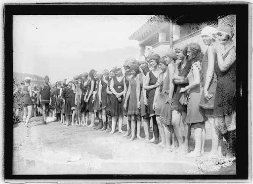 Bathing beauties, ladies swimming meet July 13, 1919