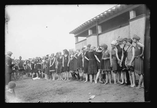 Bathing beauties, ladies swimming meet July 13, 1919