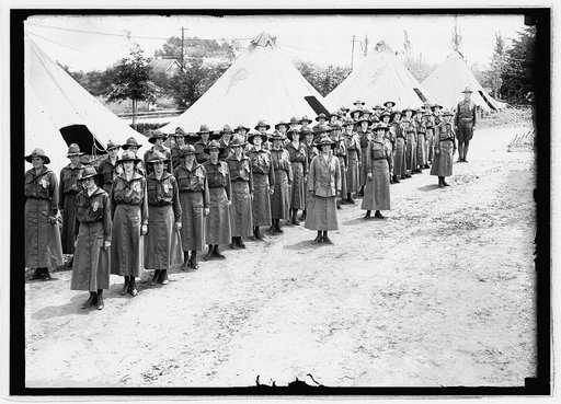 Women's Defense League camp, [Washington, D.C.], 1916