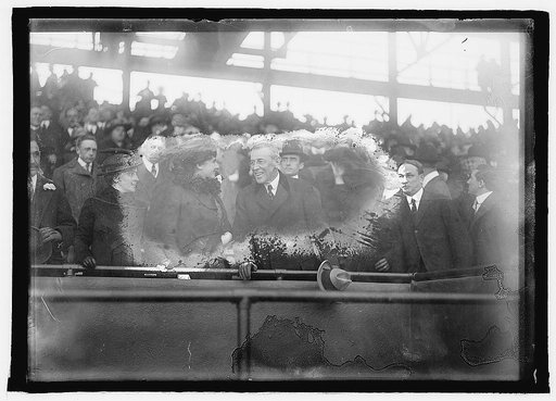 Pres. Wilson, baseball opening game 1915 or 1916