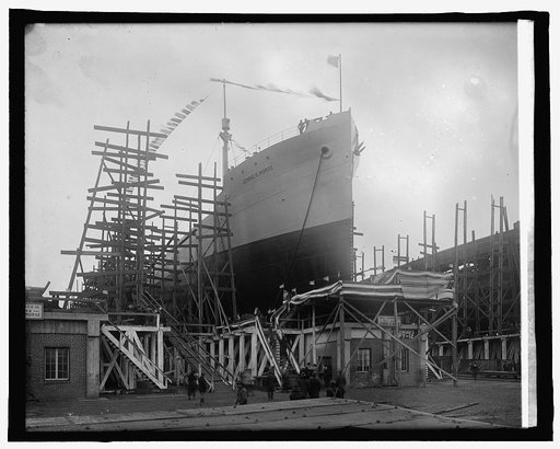 Va. Ship bldg.: launching Jennie R. Morse
