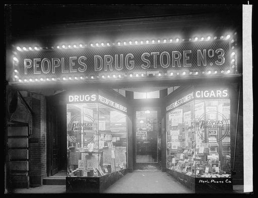 Peoples Drug Store, 14th & U, [Washington, D.C.], night