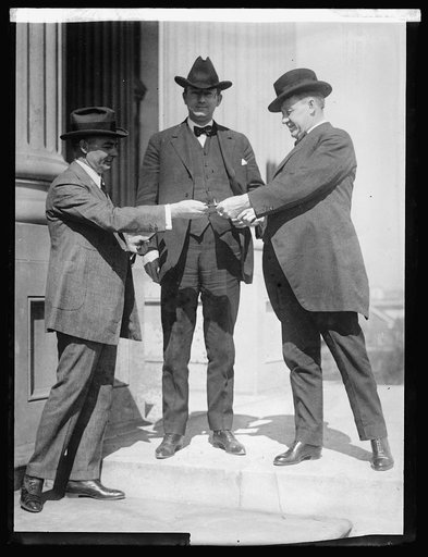 Eddie Eynon, Pat Harrison, Sen. Fernald, 3/17/22