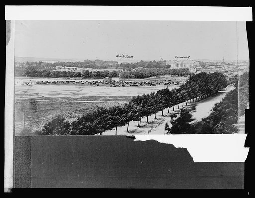 Panorama of Washington, [D.C.], 1865 [showing White House & Treasury Building