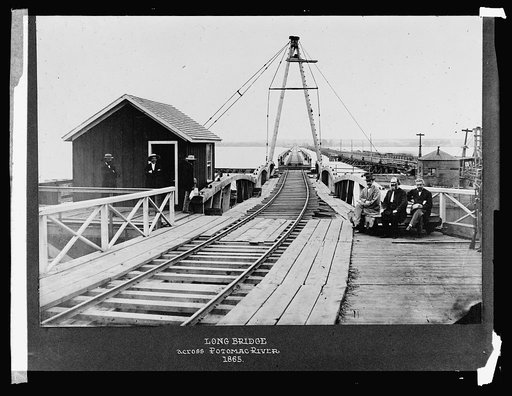 Long Bridge across Potomac River, 1865