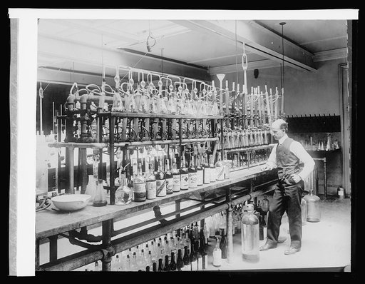 Treas., Chemical Laborator testing whiskey, [1914