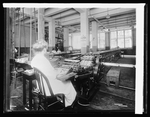 Bureau of Engraving & Ptg. Machines for sizing and drying money, new method, [1914