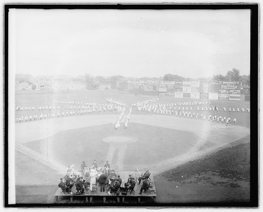 Grade school drill, Bull Park, 1915