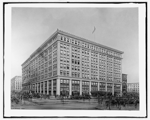 Woodward & Lothrop, [Washington, D.C.]; drawing of new building