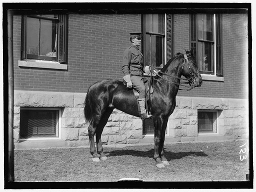 FORT MYER. UNIDENTIFIED OFFICER ON HORSEBACK