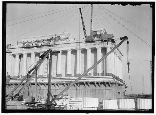LINCOLN MEMORIAL UNDER CONSTRUCTION