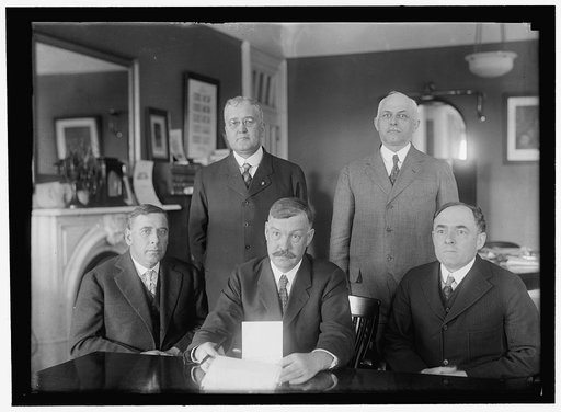 TREASURY, HEADS OF DEPARTMENTS BOYD, SAMUEL, H.; HALSTEAD, F.M., CHIEF OF CUSTOM DIVISION; MALBURN, WILLIAM PEABODY, ASST. SECRETARY OF THE TREASURY, 1914-1917