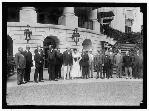 WILSON, WOODROW. GROUP AT WHITE HOUSE