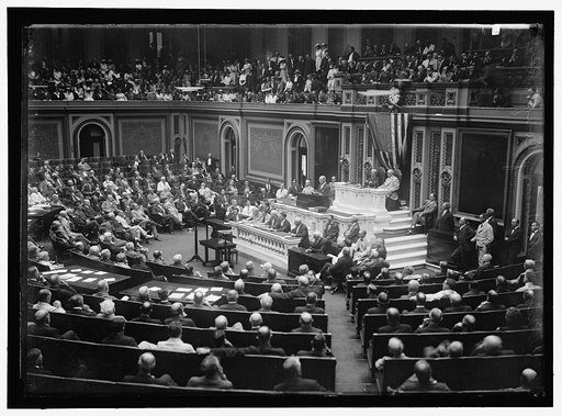 WILSON, WOODROW, ADDRESSING CONGRESS