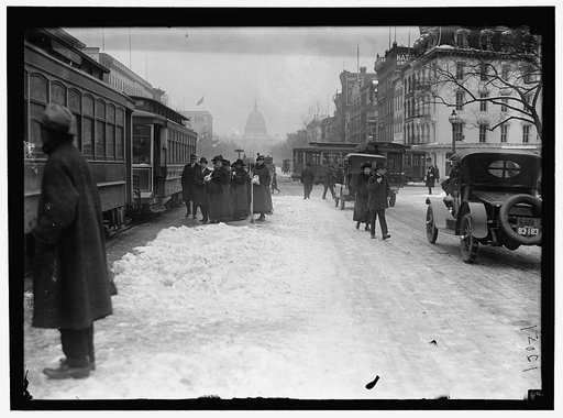 Pennsylvania Ave. with snow