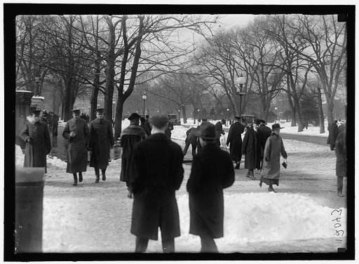 Street scene with snow, Executive Avenue, Washington, D.C.