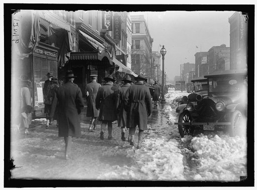 Street scene, with snow, Washington, D.C.