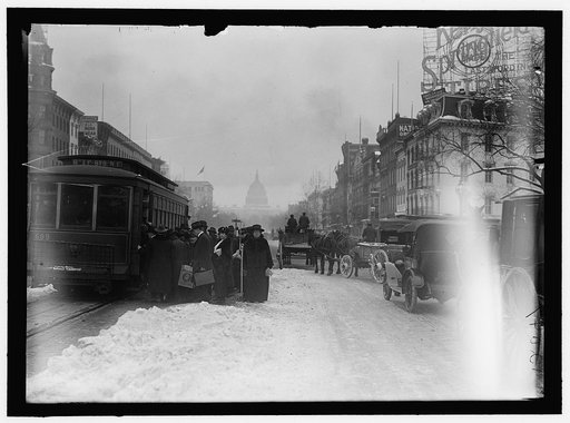Pennsylvania Ave. in snow, Washington, D.C.