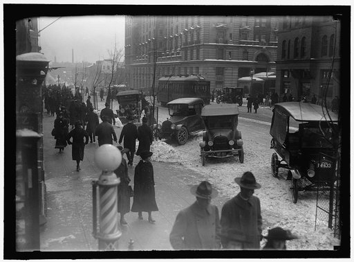 Street scene, with snow, Washington, D.C.
