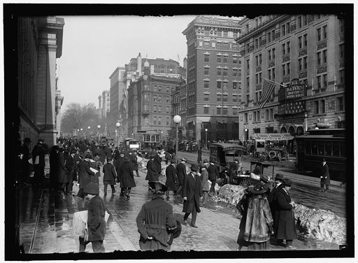 Street scene near Keith's Theater, Washington, D.C.