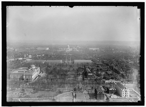 WASHINGTON MONUMENT. VIEW OF MALL FROM MONUMENT