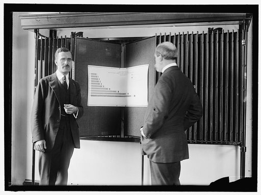 Charles Evans Hughes, right