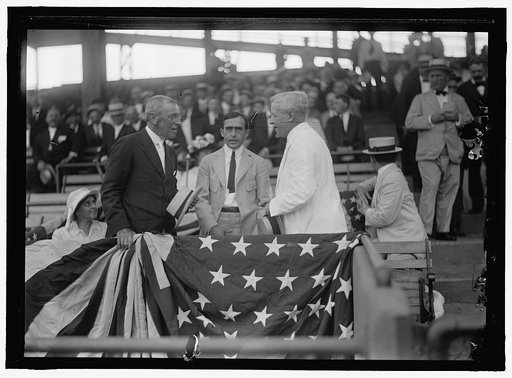 WILSON, WOODROW. AT BASEBALL GAME