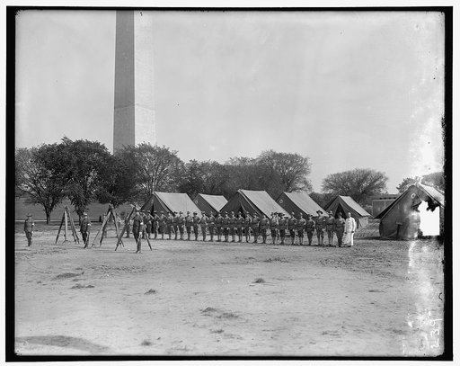 Military camp; base of Washington Monument