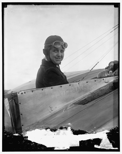 Miller, Miss Bernetta. Moissant Aviatrix, in Bleriot plane