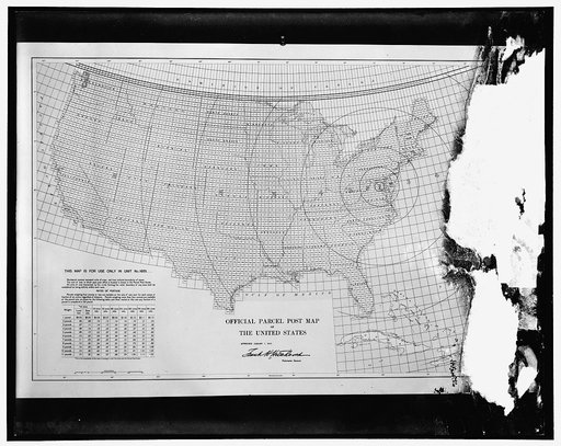 Official Parcel Post Map of the United States