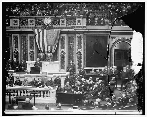 Woodrow Wilson addressing Joint Session