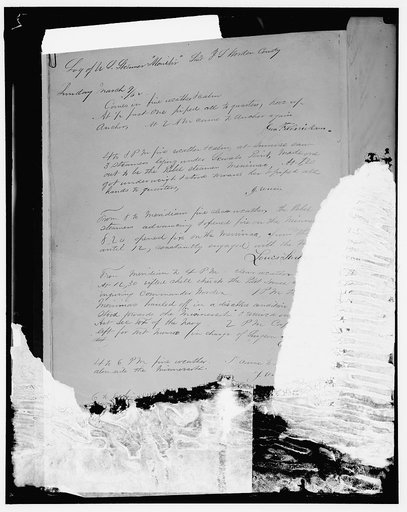 Log of U.S. Steamer "Monitor," Lieut. J.L. Worden, Comd., Sunday, March 9/'62