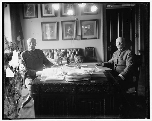Hugh L. Scott & Tasker H. Bliss at desk