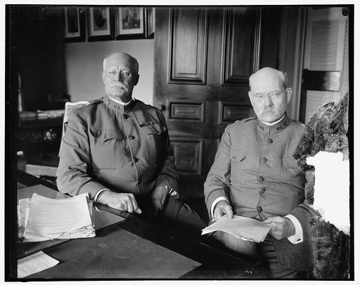 Hugh L. Scott & Tasker H. Bliss at desk